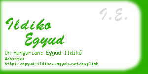 ildiko egyud business card