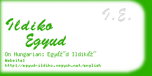 ildiko egyud business card